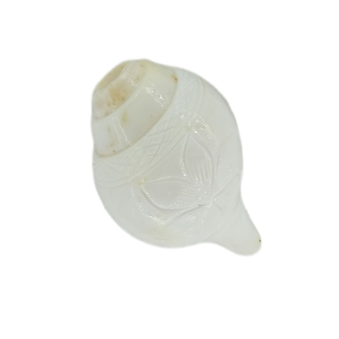 MAYAPURI Blowing Shankh/Puja Shankha or White Conch Shell (3.5/4 inches)