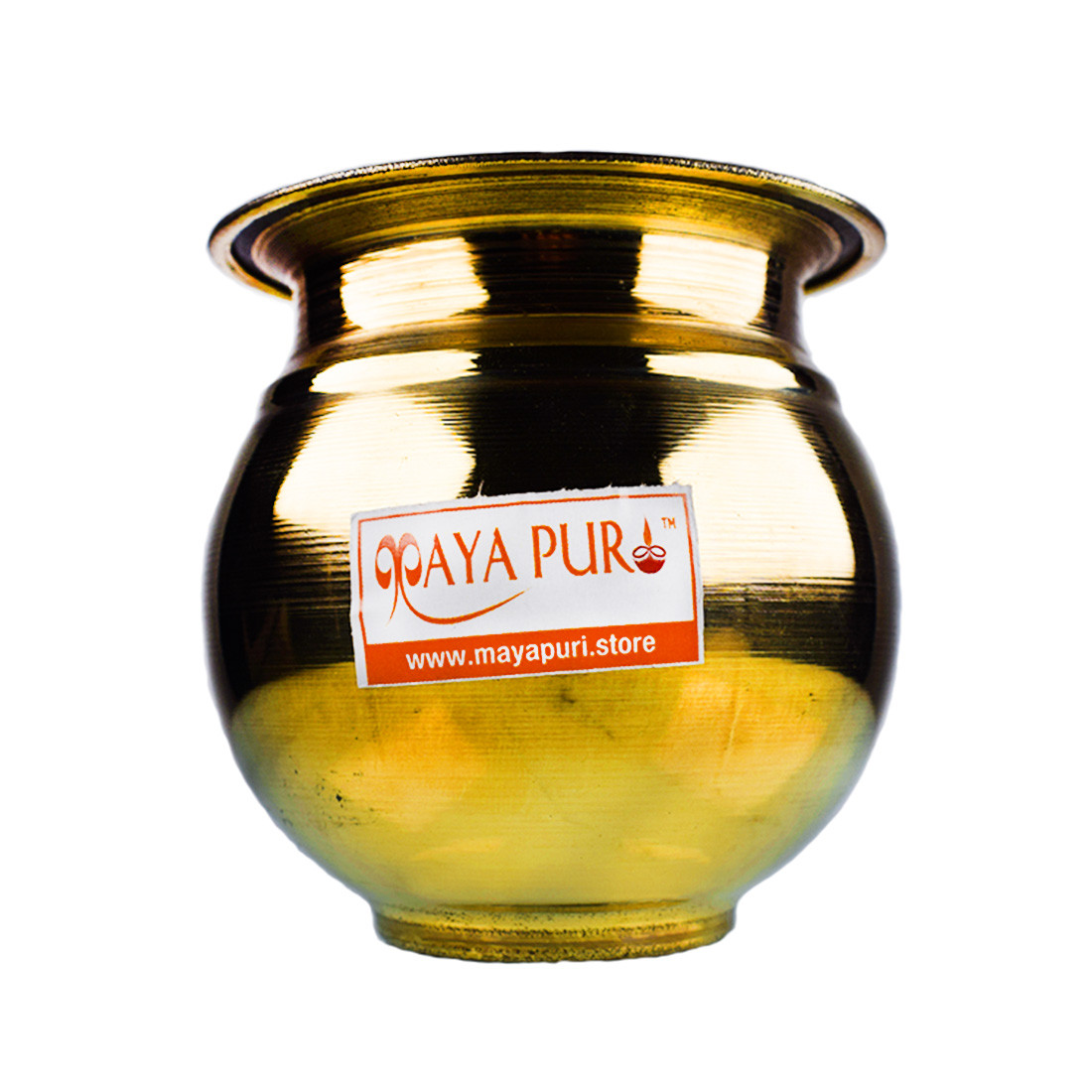 MAYAPURI Brass Handmade Lota Kalash for Pooja, Peetal Puja Article, Storage Water, 200 ML