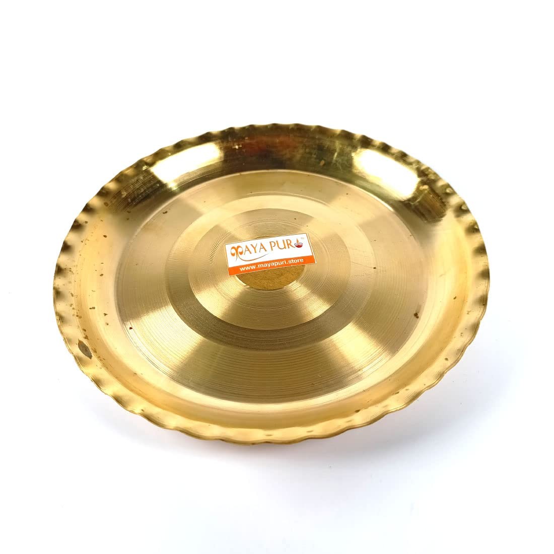 MAYAPURI Brass Special Puja Plate/Pital Thali Set/Brass Pooja Plate, Pital Ki Thali