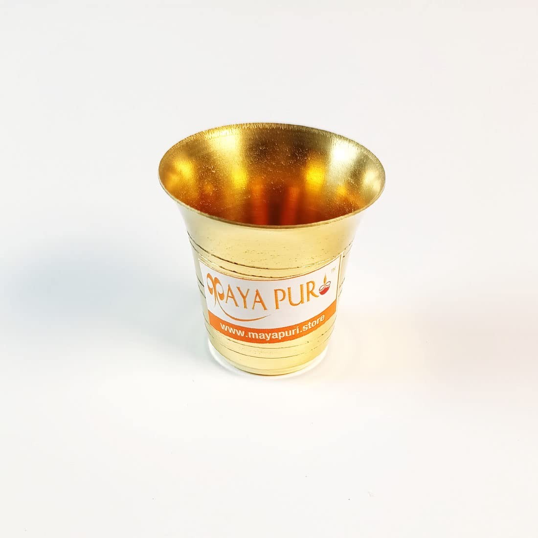 MAYAPURI Pital Puja Glass/Brass Glass for Daily Pooja, Size: Small (2 inches)