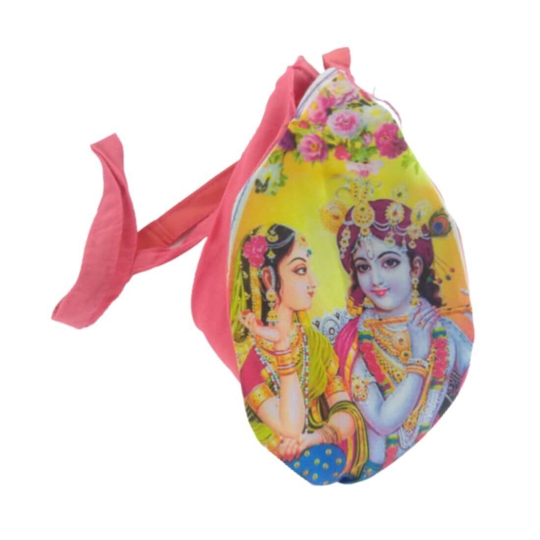 MAYAPURI Radha Krishna Bead Bag/Chanting Bag/Japa Bag with Sakshi Mala Counter