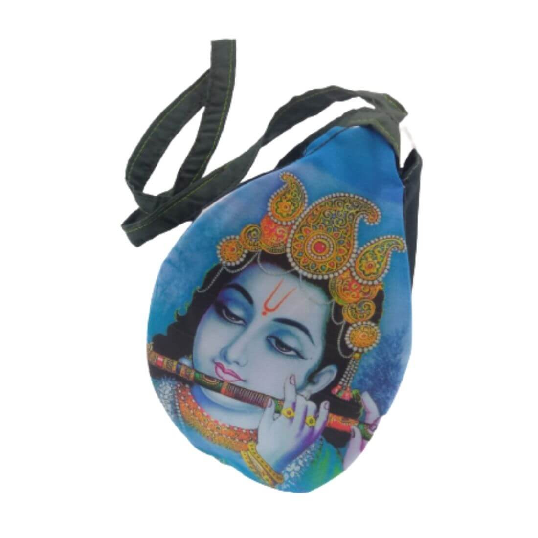 MAYAPURI Krishna Printed Bead Bag/Chanting Bag/Japa Bag with Sakshi Mala Counter