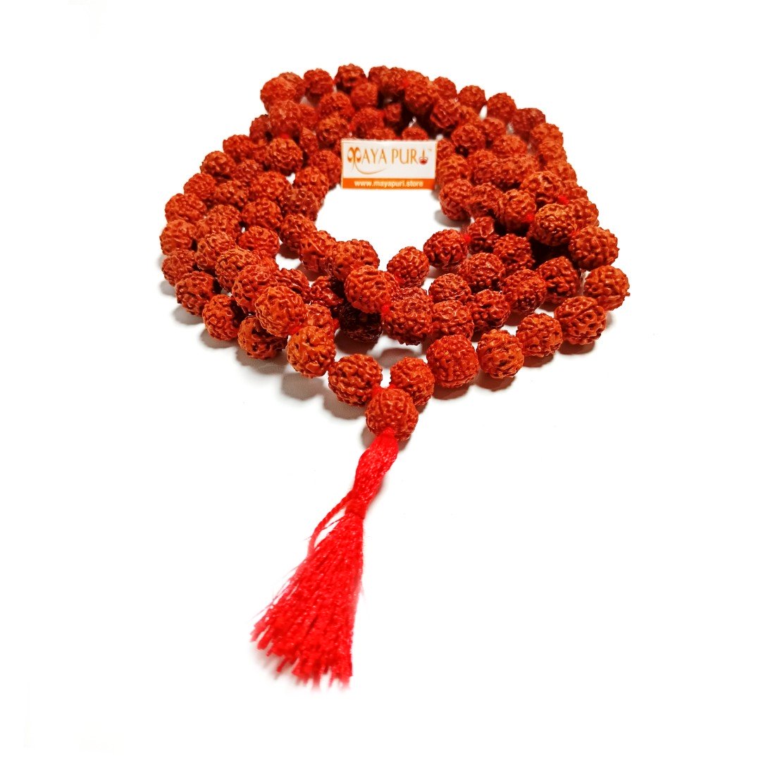 MAYAPURI Rudraksha Japa Mala 108+1 Beads Original for Mantra Jaap and Puja