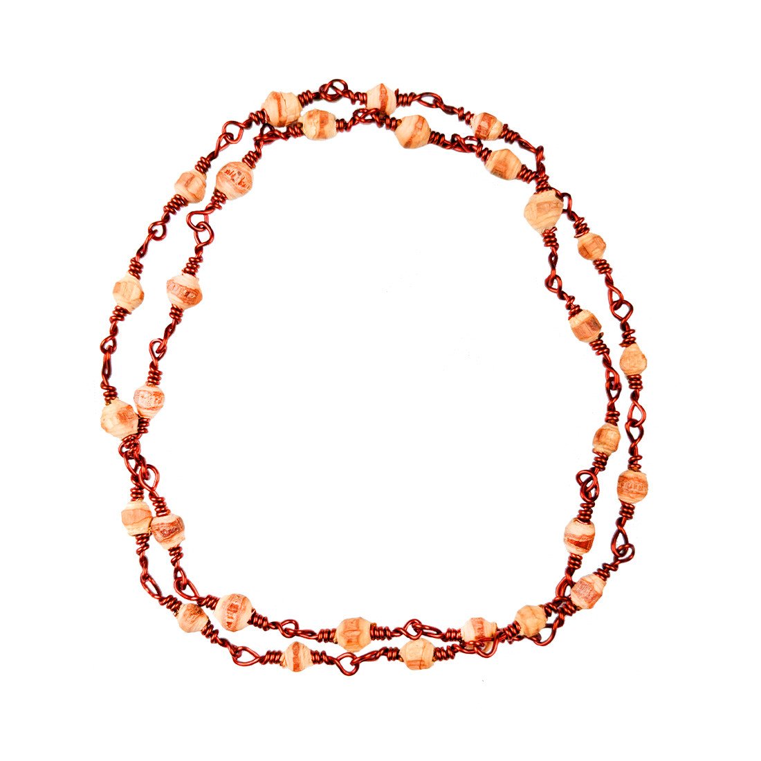 MAYAPURI Tulsi Mala With Strong Copper Thread | Tambra Tulasi Mala (24 inches)
