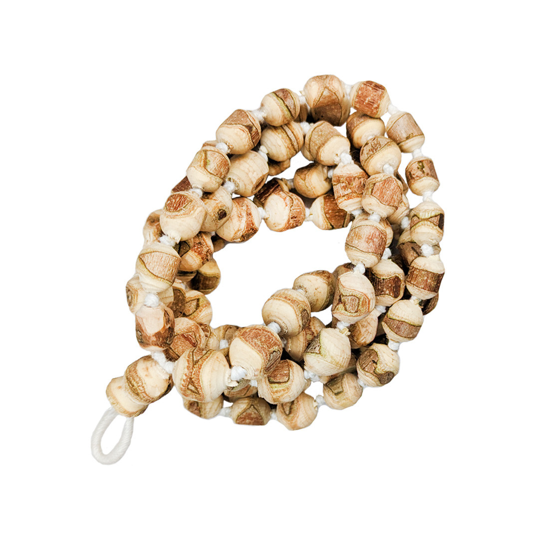 MAYAPURI Tulsi Japa Mala 108+1 Beads for Mantra Jaap, Bead Size: Small to Big