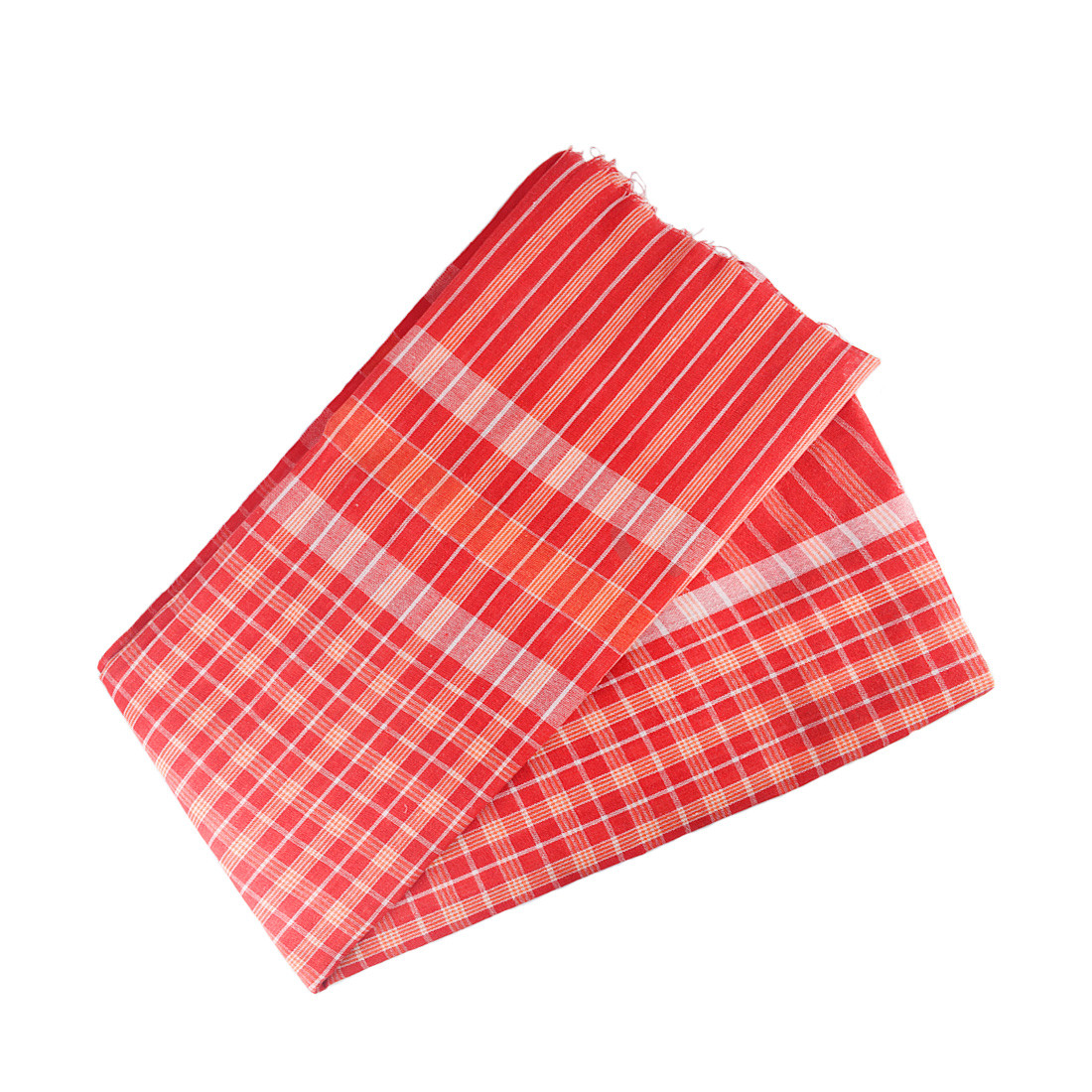Cotton Traditional Handloom Gamcha or Gamchha/Gamucha/Towel (Red & White)