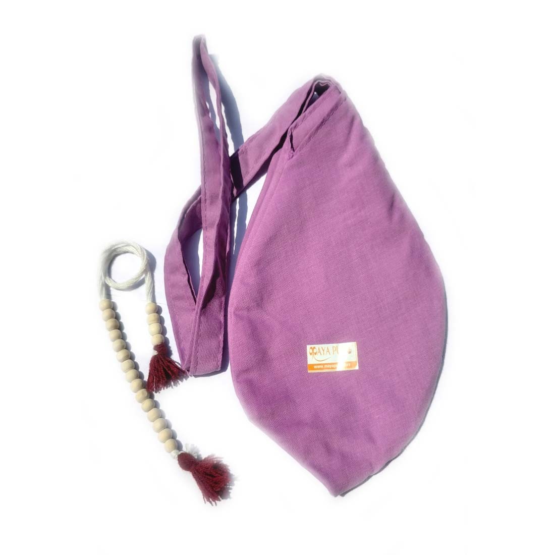 Khadi Cotton Japa Mala Bag/Chanting/Beads Bag with Sakshi Mala (Cadillac Pink)