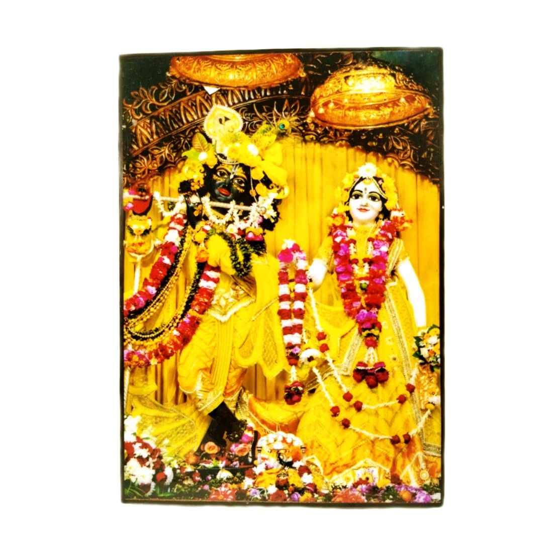 Iskcon Radha Krishna Photo Framed, Religious Painting | Home Decorative(7X5inch)