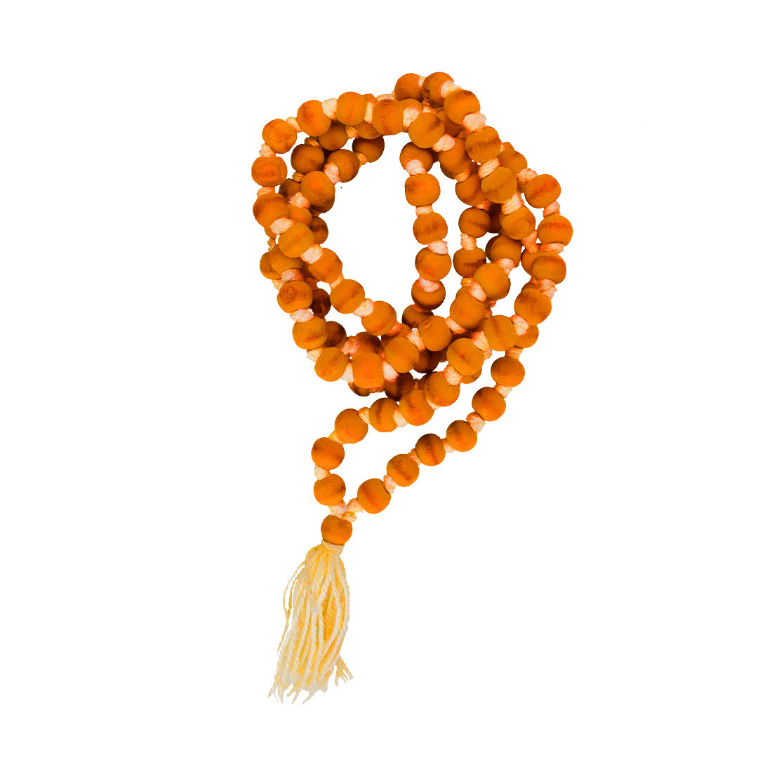 MAYAPURI Tulsi Japa Mala 108+1 Beads Original for Daily Mantra Japa/Chanting Beads (Yellow)
