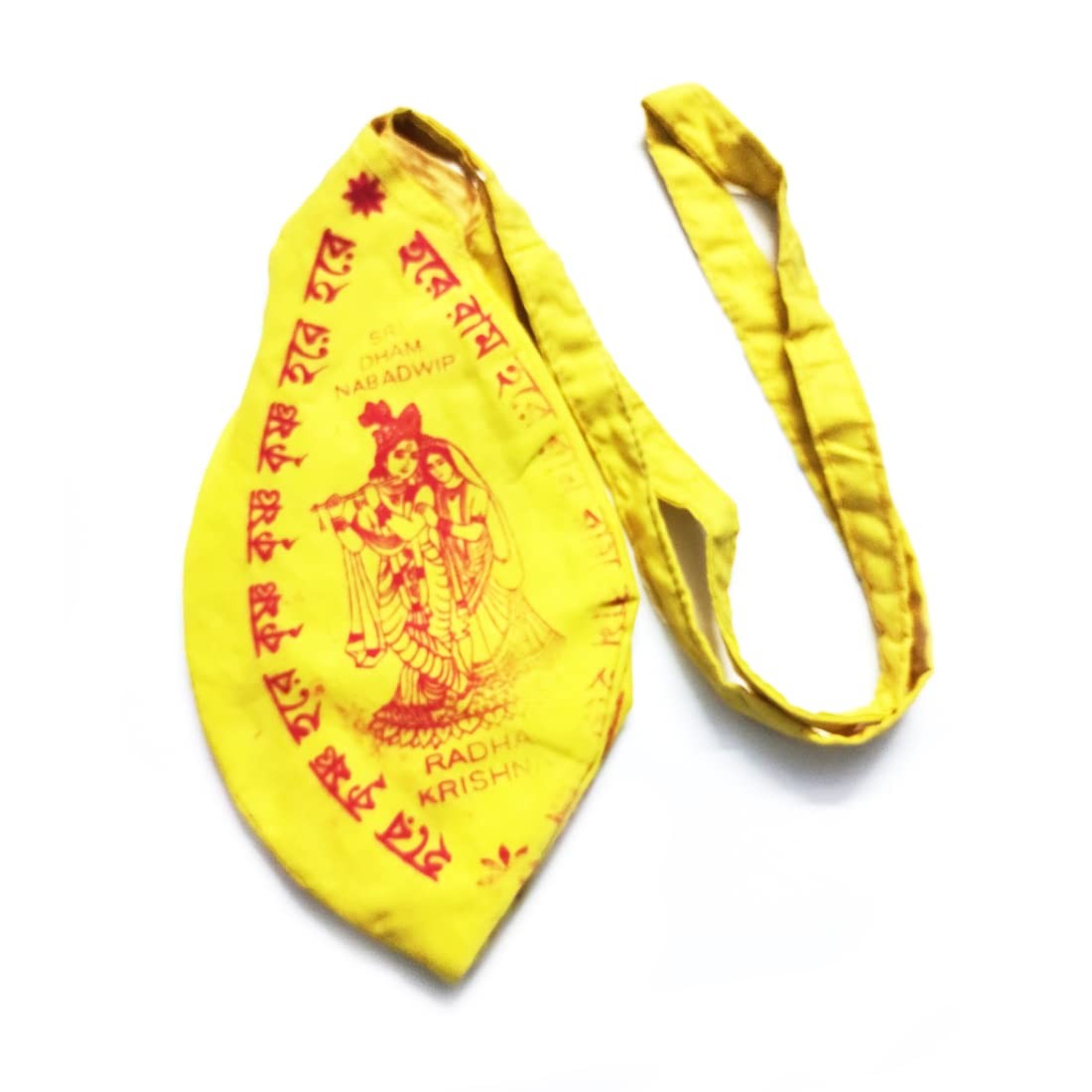 MAYAPURI Cotton Chanting Bag/Japa Bag/Beads Bag with Sakshi Mala Counter(Yellow)