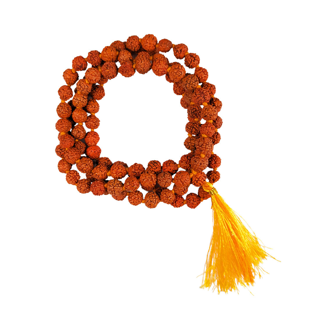 MAYAPURI Rudraksha Mala 108 + 1 Small Beads Original for Daily Mantra Jaap