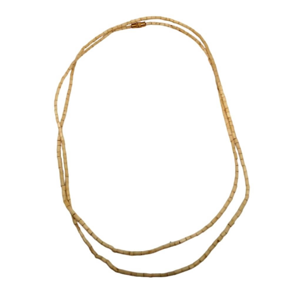 MAYAPURI Unisex Tulsi Kanthi Mala for Neck Wear | Holy Basil Wooden Necklace